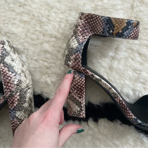 Jeffery Campbell Lindsay Snake Embossed Leather Heels - Picture 6 of 10